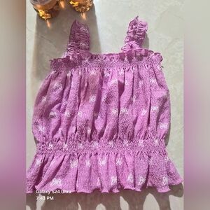 Adorable Pink Ruffled Toddler Top